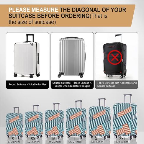 Travel Luggage Cover Suitcase Protector Scratch-Resistant Fit 19-31 Inch Suitcase, Not Included Suitcase (F-S-002, XL(28-29 inch)) in Saudi Arabia