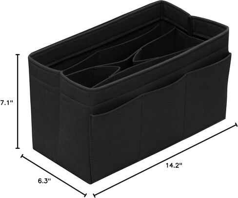 Purse Organizer Insert Felt Bag Organizer Handbag Organizer Insert Bag In Bag Organizer for Tote Purse Bag 14 Pockets Beige Small in Kuwait