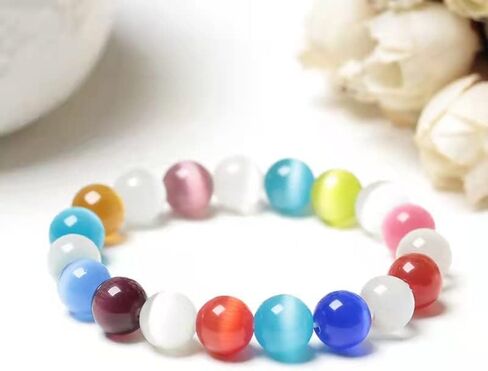 Fuqimanman2020 Healing Natural Stone Stretch Bracelet Strand Chakra Crystal Beaded Energy Reiki Spirituality for Women Conservancy Meditation Protection Jewelry in Saudi Arabia