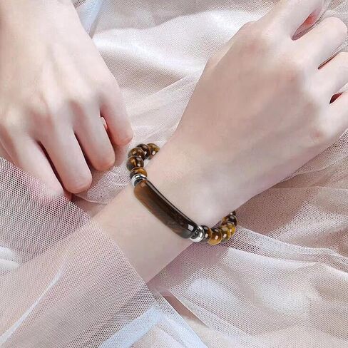 Link Pheromone Bracelet for Women 8mm Healing Crystal Beads Stretch Bracelet Pink Love Rose Quartz Pheromone Bracelet Handmade Good Luck Energy Bangle Jewelry in Saudi Arabia