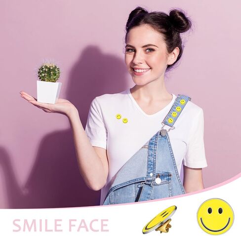 60 Pack Happy Face Lapel Pins Bulk Cute Smile Pinback Buttons Funny Teacher Pins for Students Kids Clothes Backpacks Decoration (Blue, Pink, Orange, Yellow, Green, Purple) in Saudi Arabia