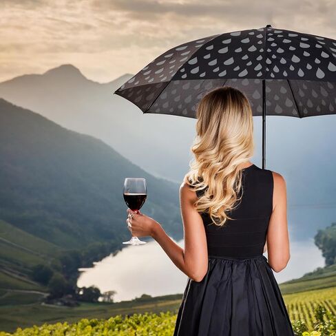 38" Wine Bottle Umbrella for Rain, Sunlight, Outdoor, Travel & Beach, Portable, Compact, Collapsible, Waterproof, Windproof and UV Blocker Stick Umbrella for Men & Women in Saudi Arabia