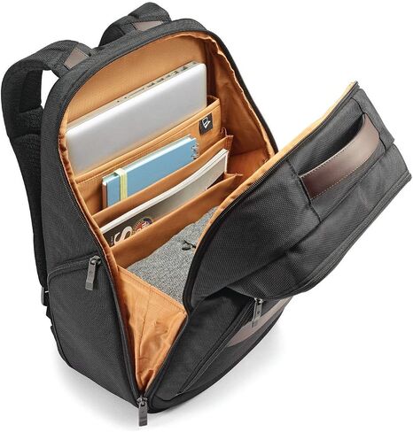 Samsonite Kombi Business Backpack, Black/Brown, 17.5 x 12 x 7-Inch in Saudi Arabia