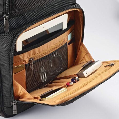 Samsonite Kombi Business Backpack, Black/Brown, 17.5 x 12 x 7-Inch in Saudi Arabia