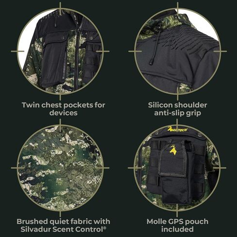 Butcher Hunting Jacket - Deer, Wild Boar Hunting Clothes For Men - Green and Camo in Saudi Arabia