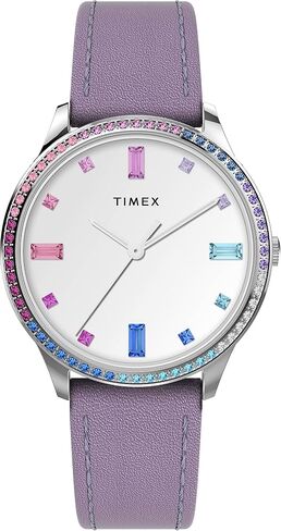 ساعة Timex Easy Reader للسيدات بسوار جلدي مقاس 25 مم ونافذة التاريخ in Kuwait