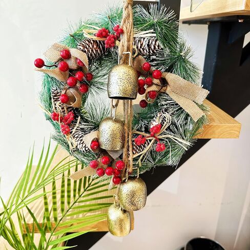 Vintage Rustic Metal Harmony Large Cow Bells Jingle Christmas Tree Decor Decorative Wall Hanging décor Home Decor Gifts Christmas Bells, Gifts for mom in Saudi Arabia