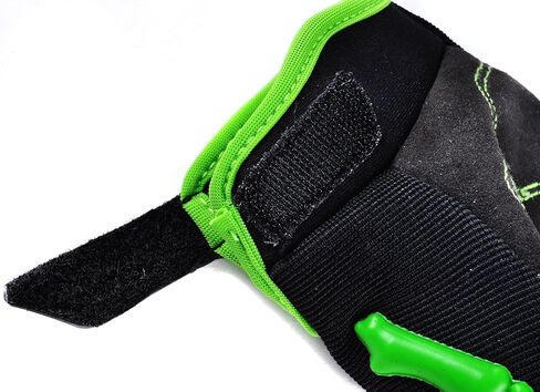 قفازات ركوب الدراجات النارية بهيكل عظمي بإصبع كامل للدراجات النارية (متوسط، أخضر) in Kuwait