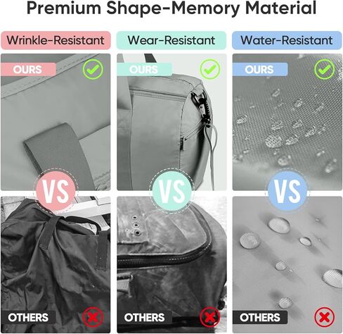 BALEINE Gym Duffel Bag for Women and Men, Small for Sports, Gyms and Weekend Getaway, Waterproof Dufflebag with Shoe and Wet Clothes Compartments, Lightweight Carryon Gymbag (Azure) in Kuwait