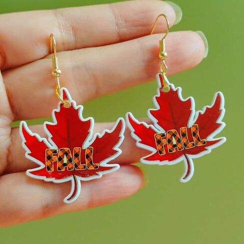 2 pairs Christmas Thanksgiving Earrings for Women Christmas Wooden Painted Teardrop Dangle Earring Holiday Christmas Jewelry in Saudi Arabia