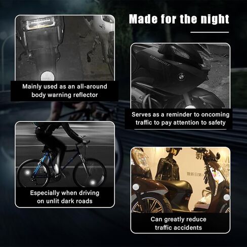 قطعتان من عاكسات الدراجات النارية، عاكس تحذيري دائري بلاستيكي مع مسامير، عاكس أمان للدراجات النارية والدراجات البخارية والدراجات الهوائية، وإكسسوارات الدراجات النارية (برتقالي) in Kuwait