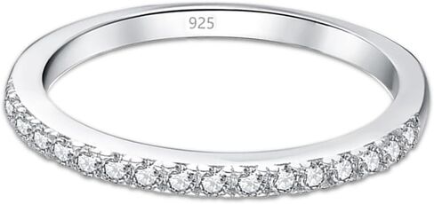 LeCalla 925 Sterling Silver Rings for Women | Cubic Zirconia Engagement Ring Wedding Bands for Her | Ring Size 7-9No. in Saudi Arabia