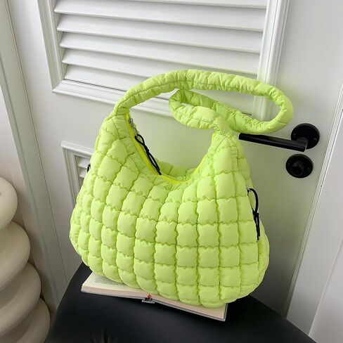 Quilted Tote Bag for Women Large Puffer Carryall Bag Lightweight Puffy Padding Hobo Shoulder Bag Crossbody Ladies Purse in Saudi Arabia