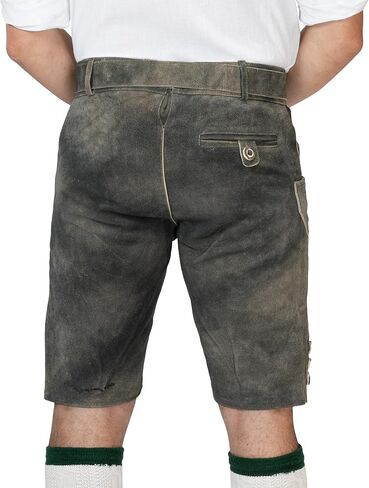 Schöneberger Trachten Couture Lederhosen للرجال، جلد طبيعي، Lederhosen ألماني مع حزام بافاري، بنطلون Oktoberfest in Saudi Arabia