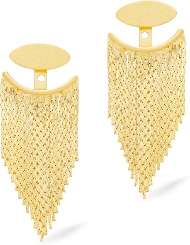 ATENA 18K Gold Plated Ear Jacket Earrings for Women | L90 Chain in Saudi Arabia