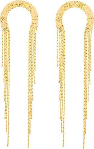 ATENA 18K Gold Plated Ear Jacket Earrings for Women | L90 Chain in Saudi Arabia