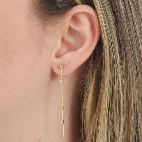 أقراط أذن مطلية بالذهب عيار 18 قيراط من أتينا للنساء | سلسلة L90 in Kuwait