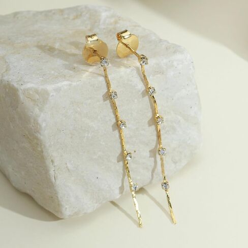 أقراط أذن مطلية بالذهب عيار 18 قيراط من أتينا للنساء | سلسلة L90 in Kuwait