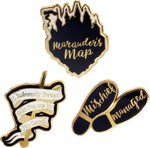 Harry Potter Enamel Pins, Set of 3 - Collectible Metal Pin Button Accessory - Officially Licensed - Gift for Kids, Boys, Girls & Teens in Saudi Arabia