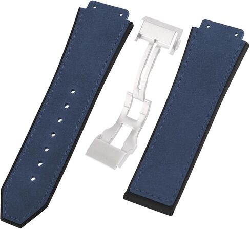 Big Bang Rubber Frosted 25mm Silicone Watch Bands Compatible Fit for Hublot 19mm*25mm*22mm Big Bang Replacement Watch Strap Wirstband With Mental Buckle For Men and Women in Saudi Arabia