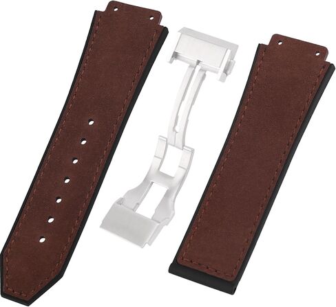 Big Bang Rubber Frosted 25mm Silicone Watch Bands Compatible Fit for Hublot 19mm*25mm*22mm Big Bang Replacement Watch Strap Wirstband With Mental Buckle For Men and Women in Saudi Arabia