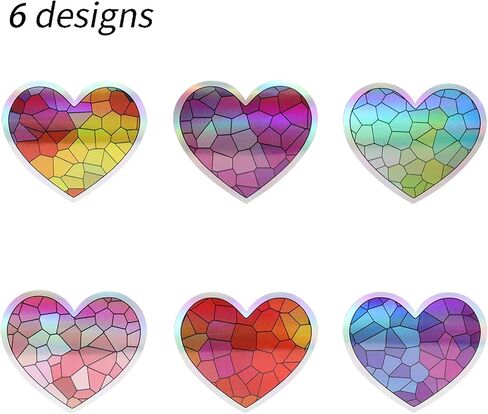 ملصقات على شكل قلب بخلفية من الزجاج الملون وإطار فضي ثلاثي الأبعاد، ملصقات لاصقة صغيرة على شكل قلب مقاس 1.5 بوصة في لفة أو ديكور أو ختم في العبوة التجارية والشخصية in Saudi Arabia
