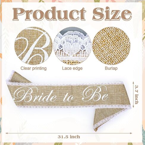 XunYee Boho Bride to Be Set وشاح العازبة من الخيش + حجاب مع حافة شريطية ومشط لحفلات الزفاف وحفلات الزفاف وحفلات توديع العزوبية in Saudi Arabia