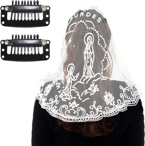 حجاب الكنيسة الكاثوليكية مانتيلا، مانتيلا لنساء الكنيسة، حجاب الكنيسة (أبيض 1) in Kuwait