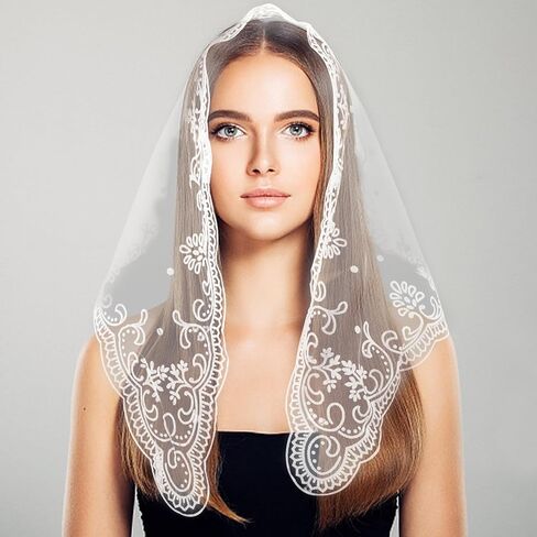 حجاب الكنيسة الكاثوليكية مانتيلا، مانتيلا لنساء الكنيسة، حجاب الكنيسة (أبيض 1) in Kuwait