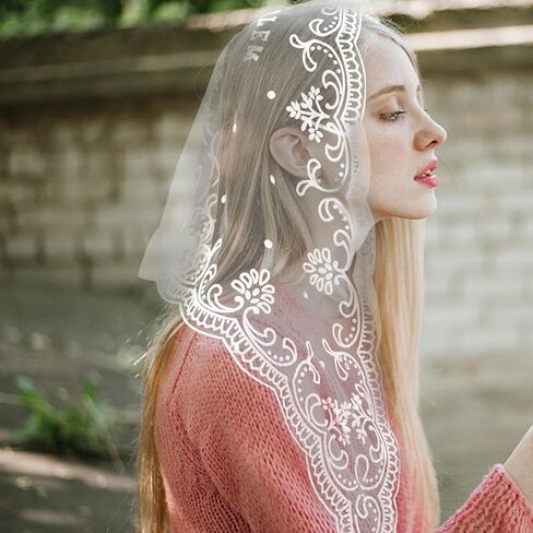 حجاب الكنيسة الكاثوليكية مانتيلا، مانتيلا لنساء الكنيسة، حجاب الكنيسة (أبيض 1) in Kuwait