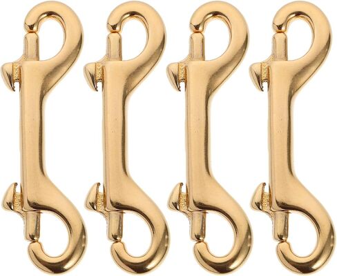 Mikikit مزدوجة نهاية الترباس المفاجئة مزدوجة نهاية الترباس السنانير المفاجئة: 4 قطع النحاس جراد البحر المشبك البيضاوي قطب الزناد كليب السنانير العين الترباس المفاجئة مقاطع معدنية للغوص، مقود الكلب، مفتاح سلسلة الترباس المفاجئة السنانير in Kuwait