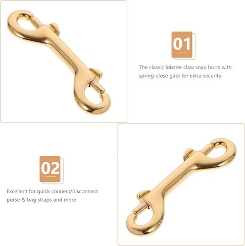 Mikikit مزدوجة نهاية الترباس المفاجئة مزدوجة نهاية الترباس السنانير المفاجئة: 4 قطع النحاس جراد البحر المشبك البيضاوي قطب الزناد كليب السنانير العين الترباس المفاجئة مقاطع معدنية للغوص، مقود الكلب، مفتاح سلسلة الترباس المفاجئة السنانير in Kuwait