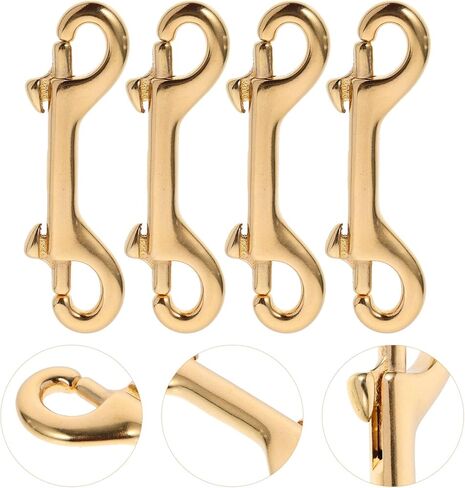 Mikikit مزدوجة نهاية الترباس المفاجئة مزدوجة نهاية الترباس السنانير المفاجئة: 4 قطع النحاس جراد البحر المشبك البيضاوي قطب الزناد كليب السنانير العين الترباس المفاجئة مقاطع معدنية للغوص، مقود الكلب، مفتاح سلسلة الترباس المفاجئة السنانير in Kuwait