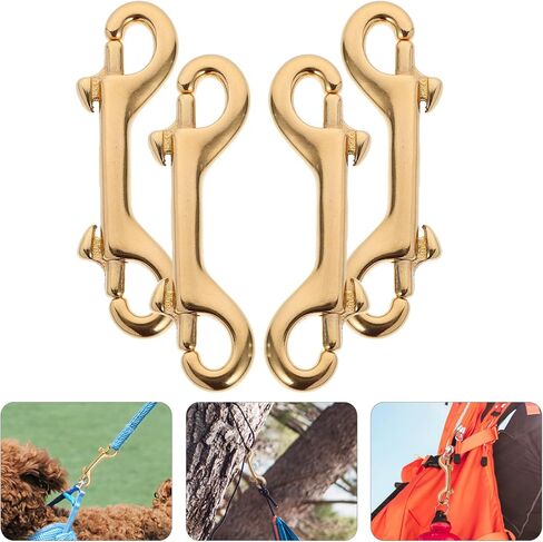 Mikikit مزدوجة نهاية الترباس المفاجئة مزدوجة نهاية الترباس السنانير المفاجئة: 4 قطع النحاس جراد البحر المشبك البيضاوي قطب الزناد كليب السنانير العين الترباس المفاجئة مقاطع معدنية للغوص، مقود الكلب، مفتاح سلسلة الترباس المفاجئة السنانير in Kuwait