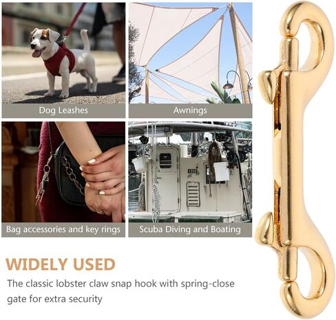 Mikikit مزدوجة نهاية الترباس المفاجئة مزدوجة نهاية الترباس السنانير المفاجئة: 4 قطع النحاس جراد البحر المشبك البيضاوي قطب الزناد كليب السنانير العين الترباس المفاجئة مقاطع معدنية للغوص، مقود الكلب، مفتاح سلسلة الترباس المفاجئة السنانير in Kuwait