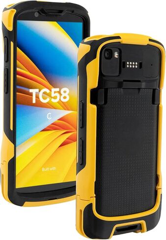 جراب واقٍ TC53 غطاء متين لجهاز Zebra رمز TC53 TC58 ماسح الباركود للكمبيوتر المحمول، ممتص الصدمات القوي من مادة TPU باللونين الأسود والأصفر in Kuwait