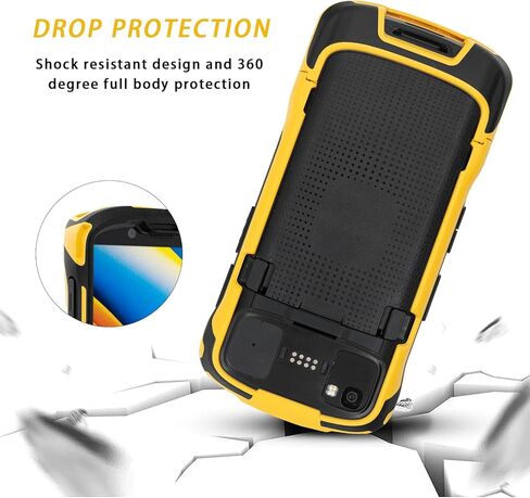 جراب واقٍ TC53 غطاء متين لجهاز Zebra رمز TC53 TC58 ماسح الباركود للكمبيوتر المحمول، ممتص الصدمات القوي من مادة TPU باللونين الأسود والأصفر in Kuwait