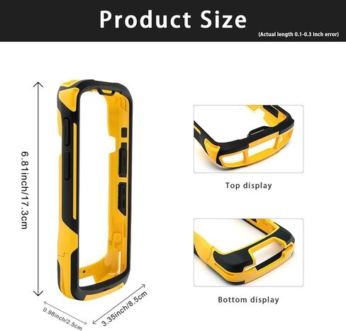 جراب واقٍ TC53 غطاء متين لجهاز Zebra رمز TC53 TC58 ماسح الباركود للكمبيوتر المحمول، ممتص الصدمات القوي من مادة TPU باللونين الأسود والأصفر in Kuwait