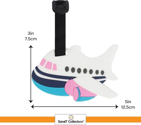 Travel Themed Luggage Tag Travel ID for Suitcases - Set of 2 (Pink) in Kuwait