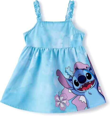 Disney Lilo & Stitch Toddler Girls Dress Sleeveless Flowy Casual Sundress for Birthday Party in Saudi Arabia