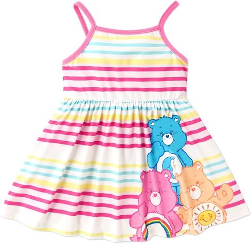 PATPAT Care Bears Girl Strap Dress Girl A Line Sundress Striped Cami Dress for Infant to Toddler in Saudi Arabia