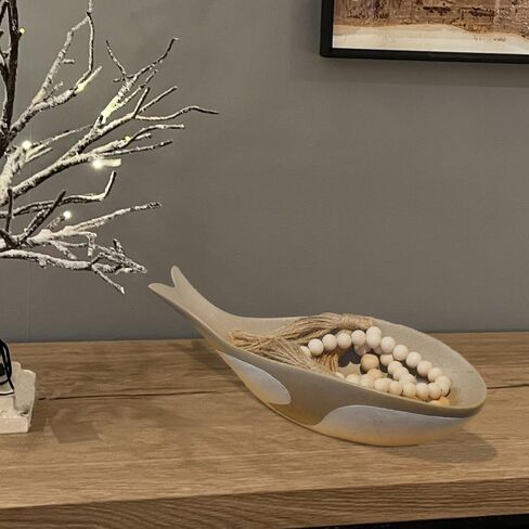 Centerpiece Table Decorations Decorative Bowl - Resin Whale Candy Keys Storage Bowl, Modern Style Art Storage Bowl for Living Room Table Decor 12.25 X 7 X 3.5 Inch in Saudi Arabia