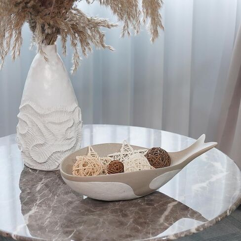 Centerpiece Table Decorations Decorative Bowl - Resin Whale Candy Keys Storage Bowl, Modern Style Art Storage Bowl for Living Room Table Decor 12.25 X 7 X 3.5 Inch in Saudi Arabia