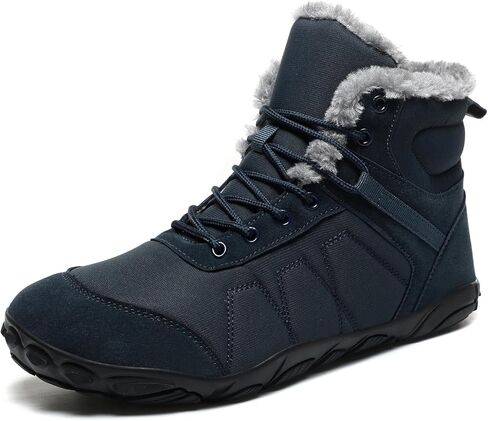 Mens Womens Snow Boots Winter Barefoot Shoes Warm Fur Lined Short Ankle Booties Outdoor Anti-Slip Wide Toe Box Walking Winter Shoes in Kuwait