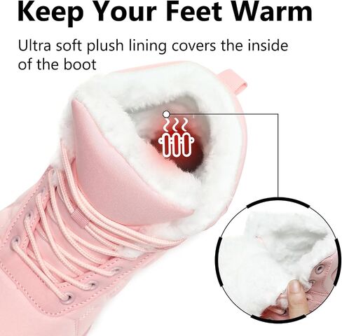 Mens Womens Snow Boots Winter Barefoot Shoes Warm Fur Lined Short Ankle Booties Outdoor Anti-Slip Wide Toe Box Walking Winter Shoes in Saudi Arabia