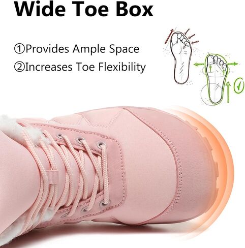 Mens Womens Snow Boots Winter Barefoot Shoes Warm Fur Lined Short Ankle Booties Outdoor Anti-Slip Wide Toe Box Walking Winter Shoes in Saudi Arabia