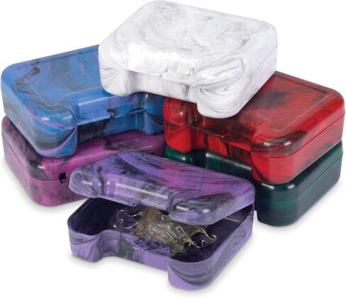 Practicon Easy Open Retainer Cases, Assorted Paradise Swirl Colors, Bulk Pack of 24 in Saudi Arabia