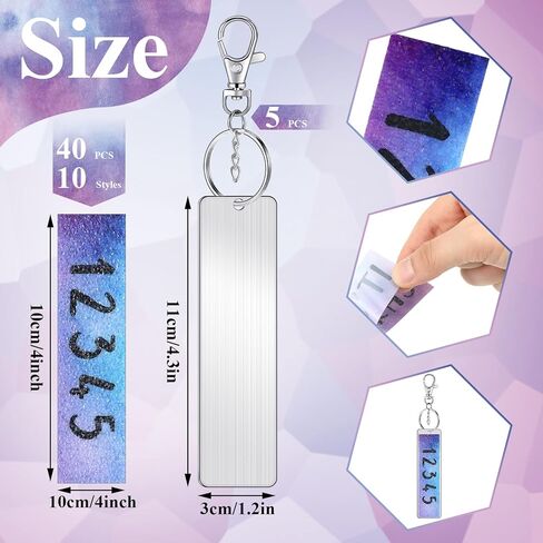 40 قطعة من الملصقات الحسية للقلق مع 5 قطع من ملصقات الهدوء المزخرفة لسلسلة المفاتيح وملصقات حسية لاصقة مضادة للتوتر وشرائط حسية للبالغين والمراهقين والأطفال in Kuwait