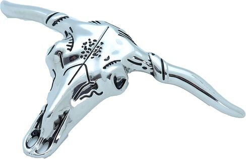 TFJ الرجال حزام مشبك الموضة الغربية الفضة معدن الثور الجمجمة دراجة نارية السائق كاوبوي قرون طويلة البقرة in Kuwait