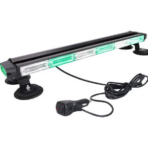 Green&White Strobe Lights - 26 Inch 12V Emergency Warning Light with Magnetic Base, 16 Flash Modes Flashing Lights Bar for Cars Vehicles in Saudi Arabia